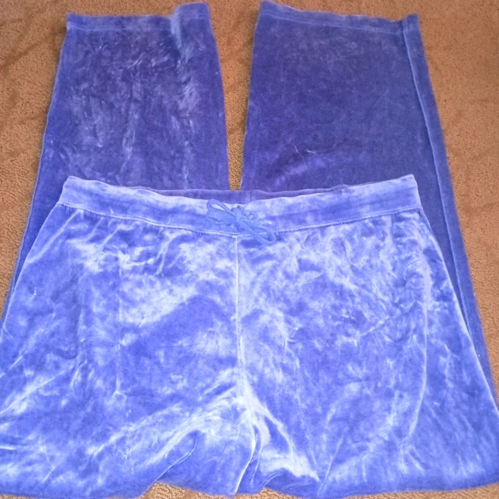 CHICO'S WOMENS LADIES 2 US 12 LARGE VELOUR PANTS SWEATPANTS JOGGERS EXC SHAPE $